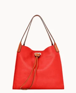 Dooney & Bourke Pebbled Leather|Shoulder Bags<Oncour Roux Pebble Full Up Red