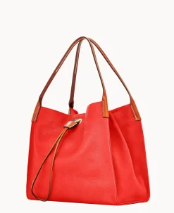 Dooney & Bourke Pebbled Leather|Shoulder Bags<Oncour Roux Pebble Full Up Red