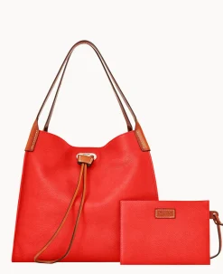 Dooney & Bourke Pebbled Leather|Shoulder Bags<Oncour Roux Pebble Full Up Red