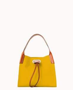 Dooney & Bourke Smooth Leather|Shoulder Bags<Oncour Roux Polo Tiny Full Up Mustard