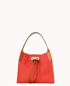 Dooney & Bourke Smooth Leather|Shoulder Bags<Oncour Roux Polo Tiny Full Up Persimmon