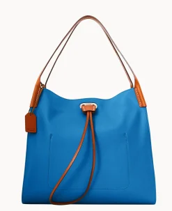 Dooney & Bourke Ready For the Getaway|Textured Leather<Oncour Twist Full Up Two Dusty Blue