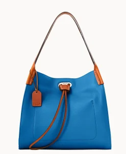 Dooney & Bourke Ready For the Getaway|Textured Leather<Oncour Twist Small Full Up Dusty Blue
