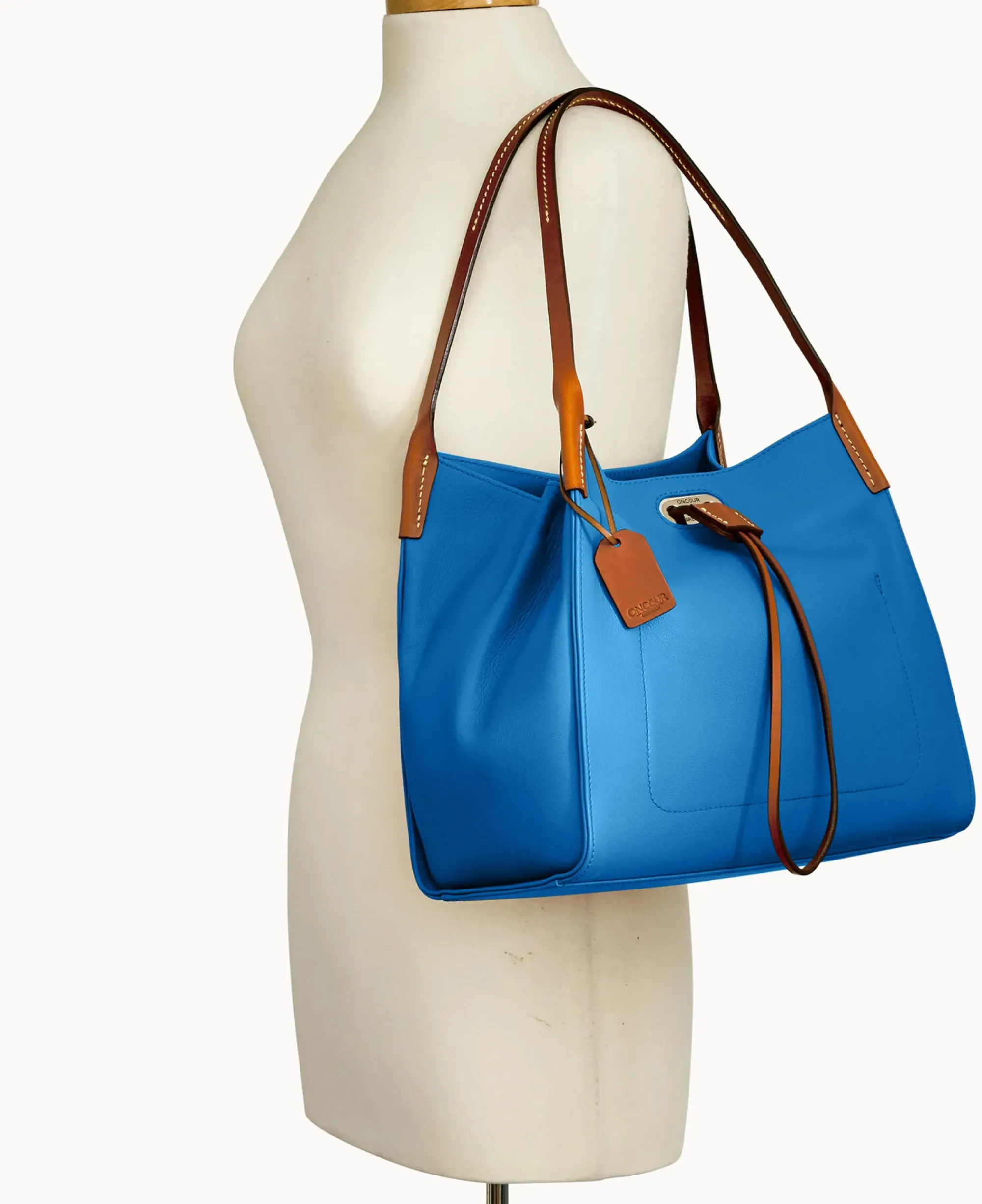 Dooney & Bourke Ready For the Getaway|Textured Leather<Oncour Twist Small Full Up Dusty Blue