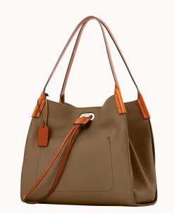 Dooney & Bourke Ready For the Getaway|Textured Leather<Oncour Twist Small Full Up Camel