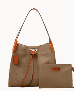 Dooney & Bourke Ready For the Getaway|Textured Leather<Oncour Twist Small Full Up Camel