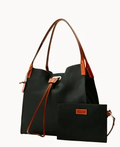 Dooney & Bourke Smooth Leather|Shoulder Bags<Oncour Victoria Full Up Black