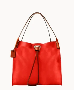 Dooney & Bourke Smooth Leather|Shoulder Bags<Oncour Victoria Full Up Persimmon