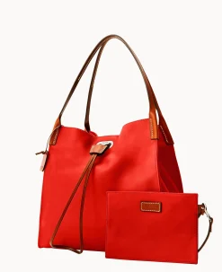 Dooney & Bourke Smooth Leather|Shoulder Bags<Oncour Victoria Full Up Persimmon