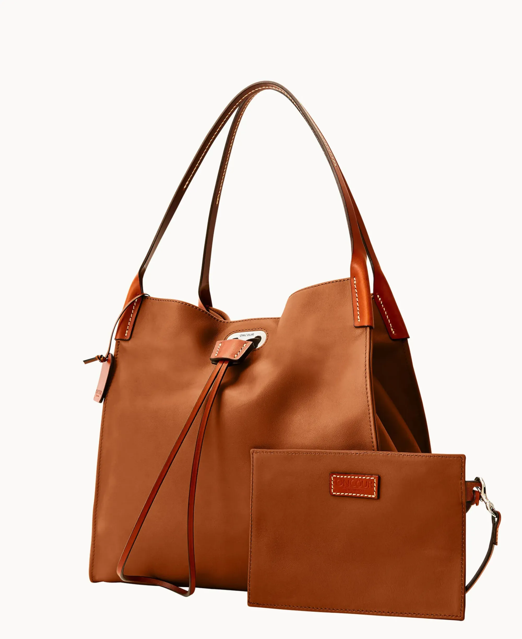 Dooney & Bourke Smooth Leather|Shoulder Bags<Oncour Victoria Full Up Chestnut