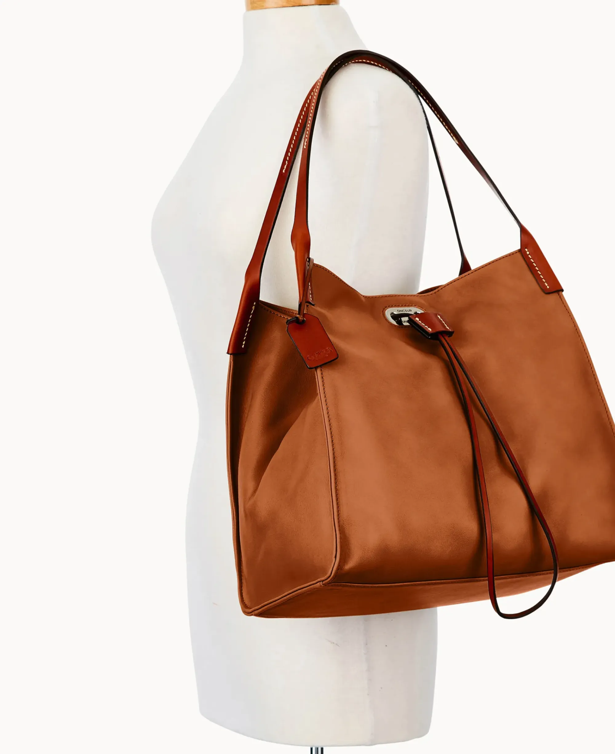 Dooney & Bourke Smooth Leather|Shoulder Bags<Oncour Victoria Full Up Chestnut