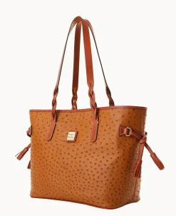 Dooney & Bourke Exotic Leather|Shoulder Bags<Ostrich Bailey Caramel