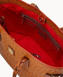 Dooney & Bourke Exotic Leather|Shoulder Bags<Ostrich Bailey Caramel
