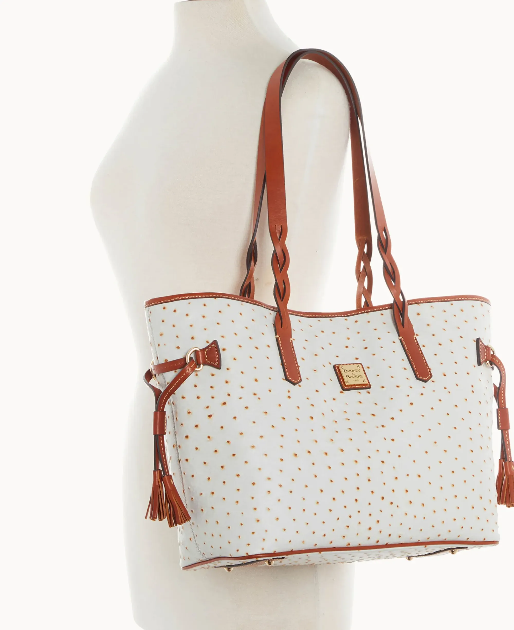 Dooney & Bourke Exotic Leather|Shoulder Bags<Ostrich Bailey Bone