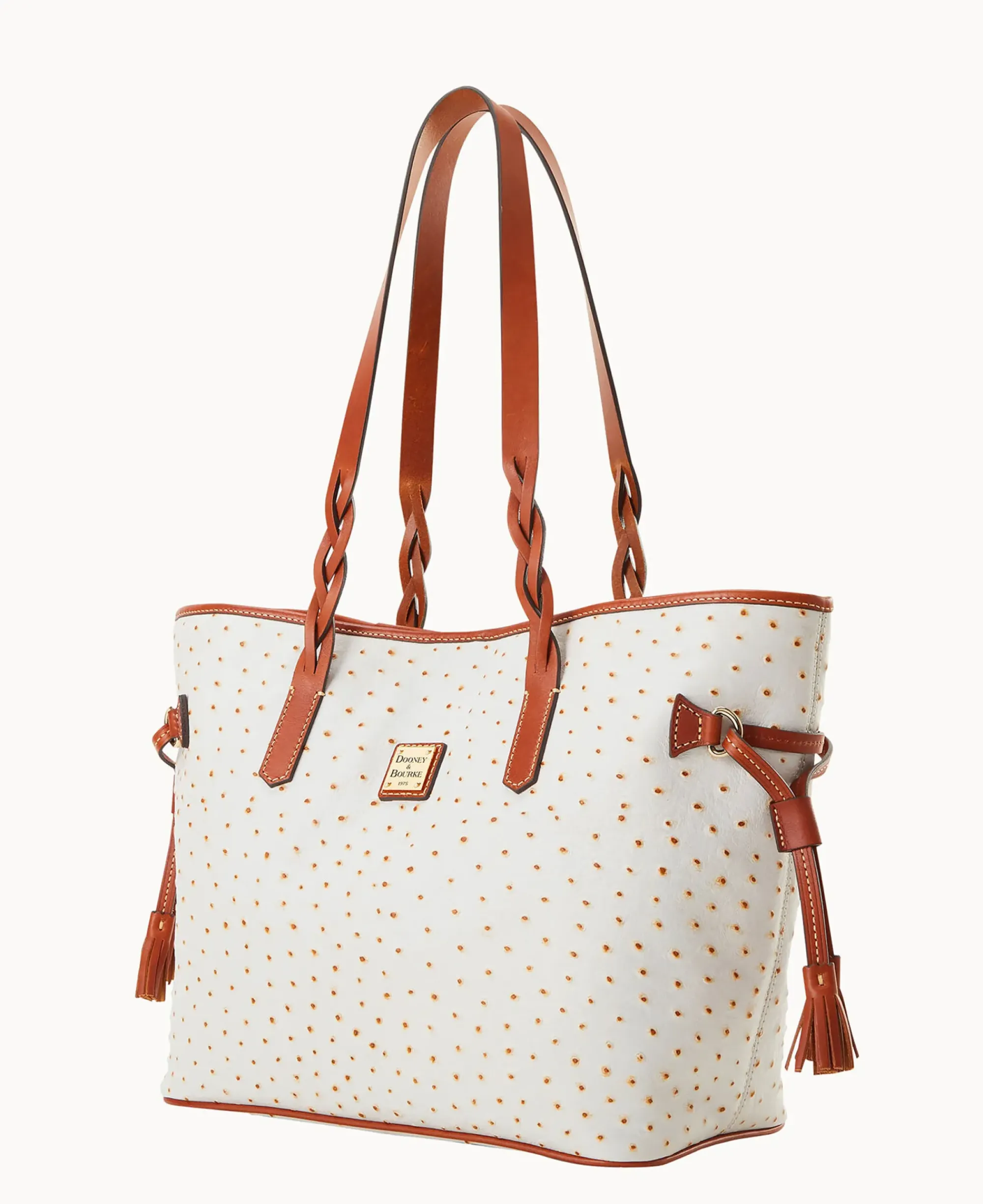 Dooney & Bourke Exotic Leather|Shoulder Bags<Ostrich Bailey Bone
