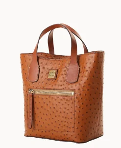 Dooney & Bourke Exotic Leather|Shoulder Bags<Ostrich Brinley Caramel