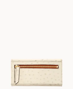 Dooney & Bourke Grab and Go|Clutches<Ostrich Continental Clutch Bone