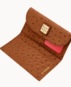 Dooney & Bourke Grab and Go|Clutches<Ostrich Continental Clutch Caramel