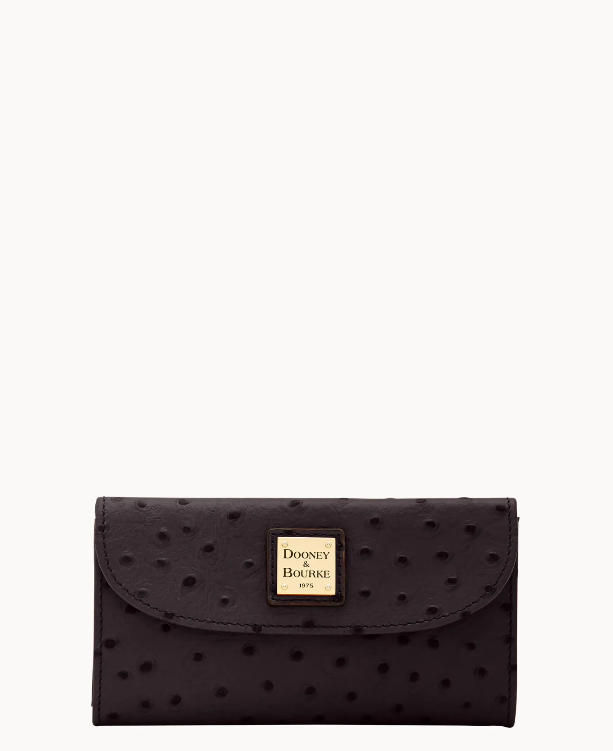 Dooney & Bourke Grab and Go|Clutches<Ostrich Continental Clutch Black