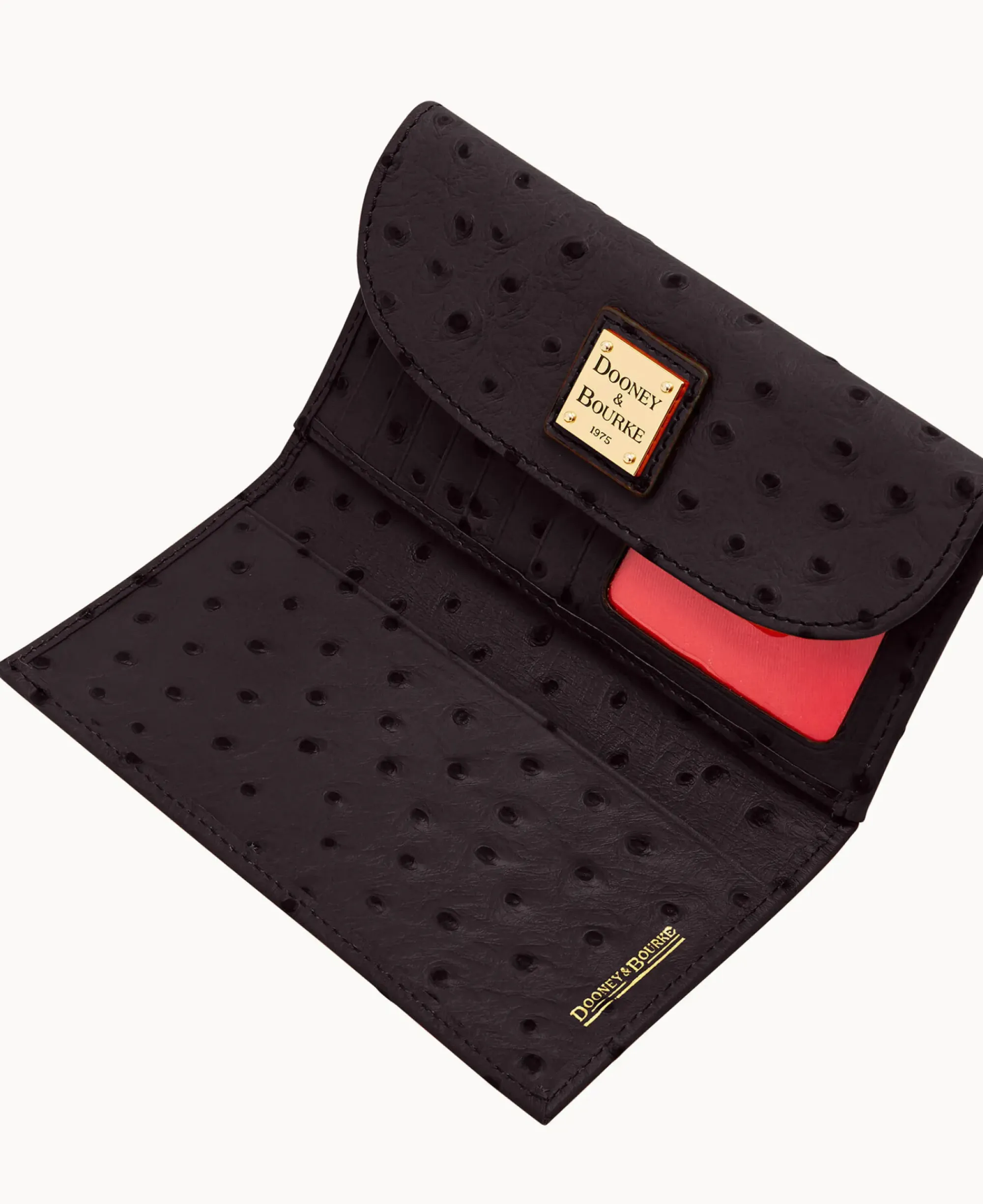 Dooney & Bourke Grab and Go|Clutches<Ostrich Continental Clutch Black