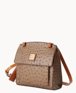 Dooney & Bourke Exotic Leather|Mini Bags<Ostrich Crossbody Mushroom