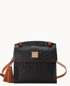 Dooney & Bourke Exotic Leather|Mini Bags<Ostrich Crossbody Black