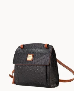 Dooney & Bourke Exotic Leather|Mini Bags<Ostrich Crossbody Black