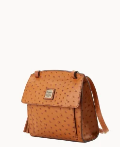 Dooney & Bourke Exotic Leather|Mini Bags<Ostrich Crossbody Caramel