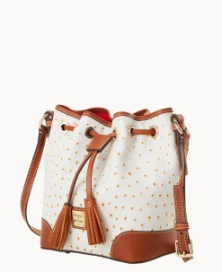 Dooney & Bourke Exotic Leather|Mini Bags<Ostrich Crossbody Drawstring Bone