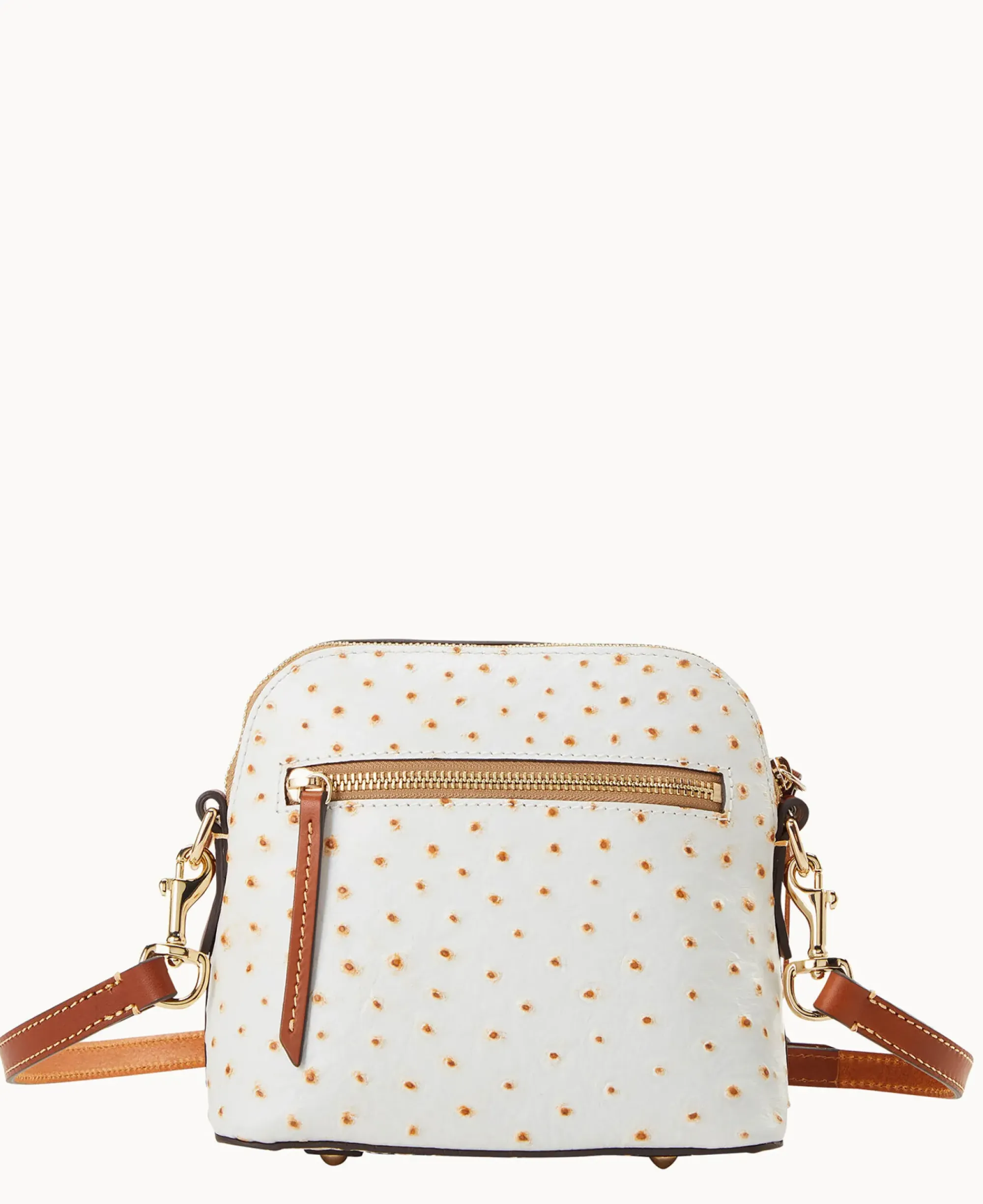 Dooney & Bourke Exotic Leather|Mini Bags<Ostrich Domed Crossbody Bone