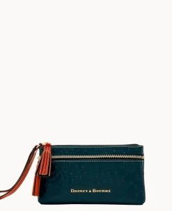Dooney & Bourke Grab and Go|Wristlets<Ostrich Double Zip Wristlet Black