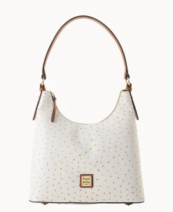Dooney & Bourke Exotic Leather|Shoulder Bags<Ostrich Hobo Bone