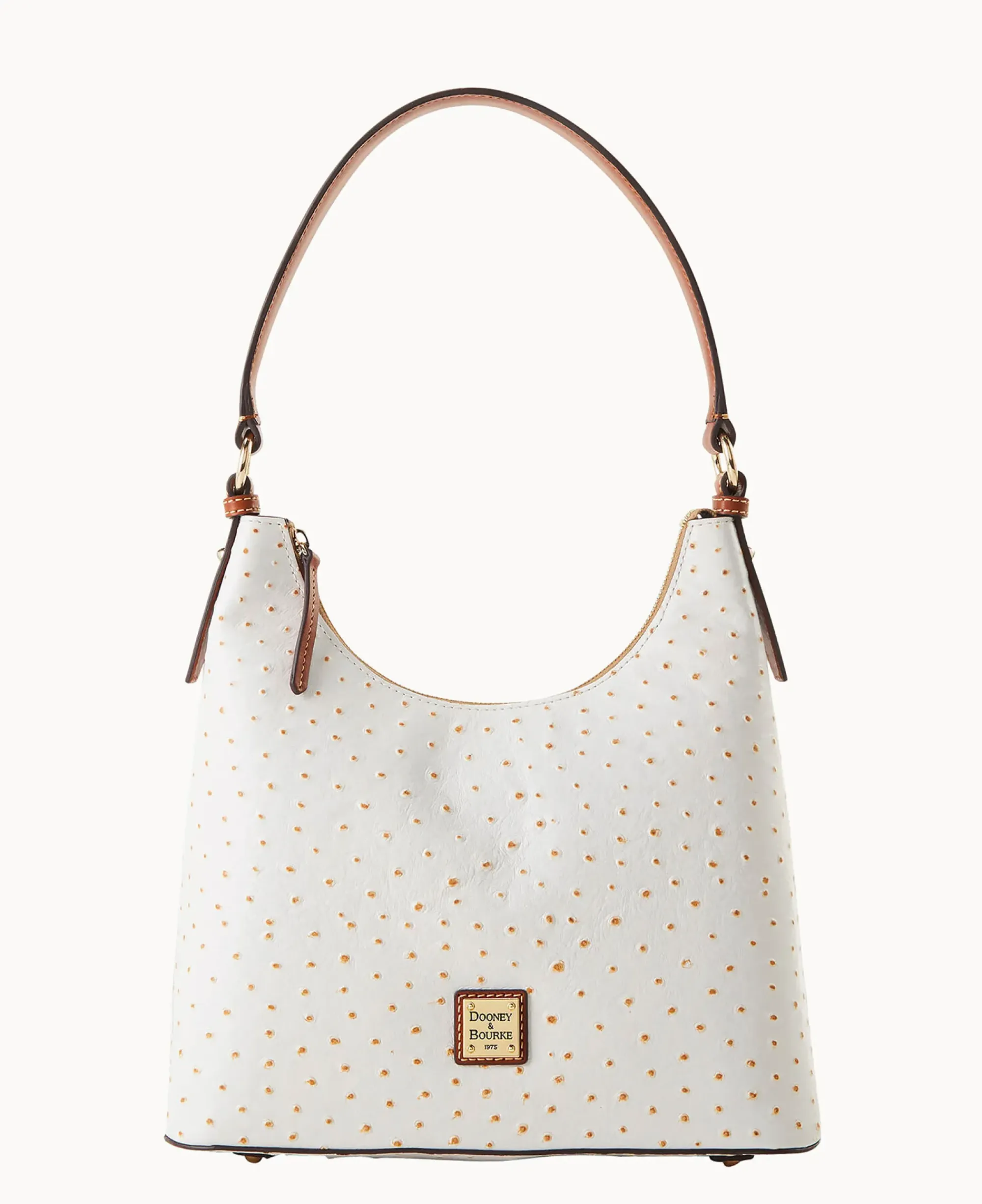 Dooney & Bourke Exotic Leather|Shoulder Bags<Ostrich Hobo Bone