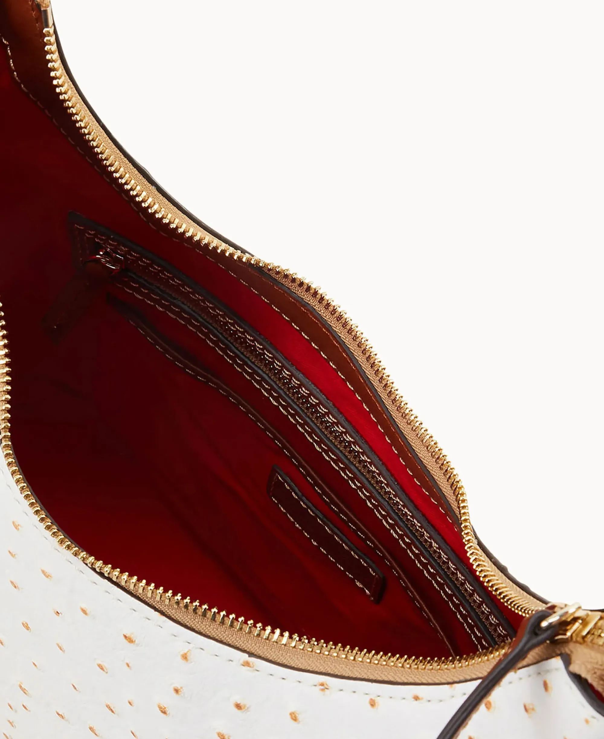 Dooney & Bourke Exotic Leather|Shoulder Bags<Ostrich Hobo Bone