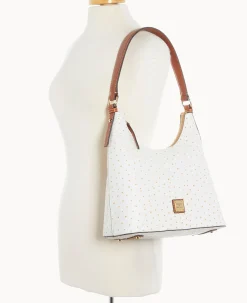 Dooney & Bourke Exotic Leather|Shoulder Bags<Ostrich Hobo Bone