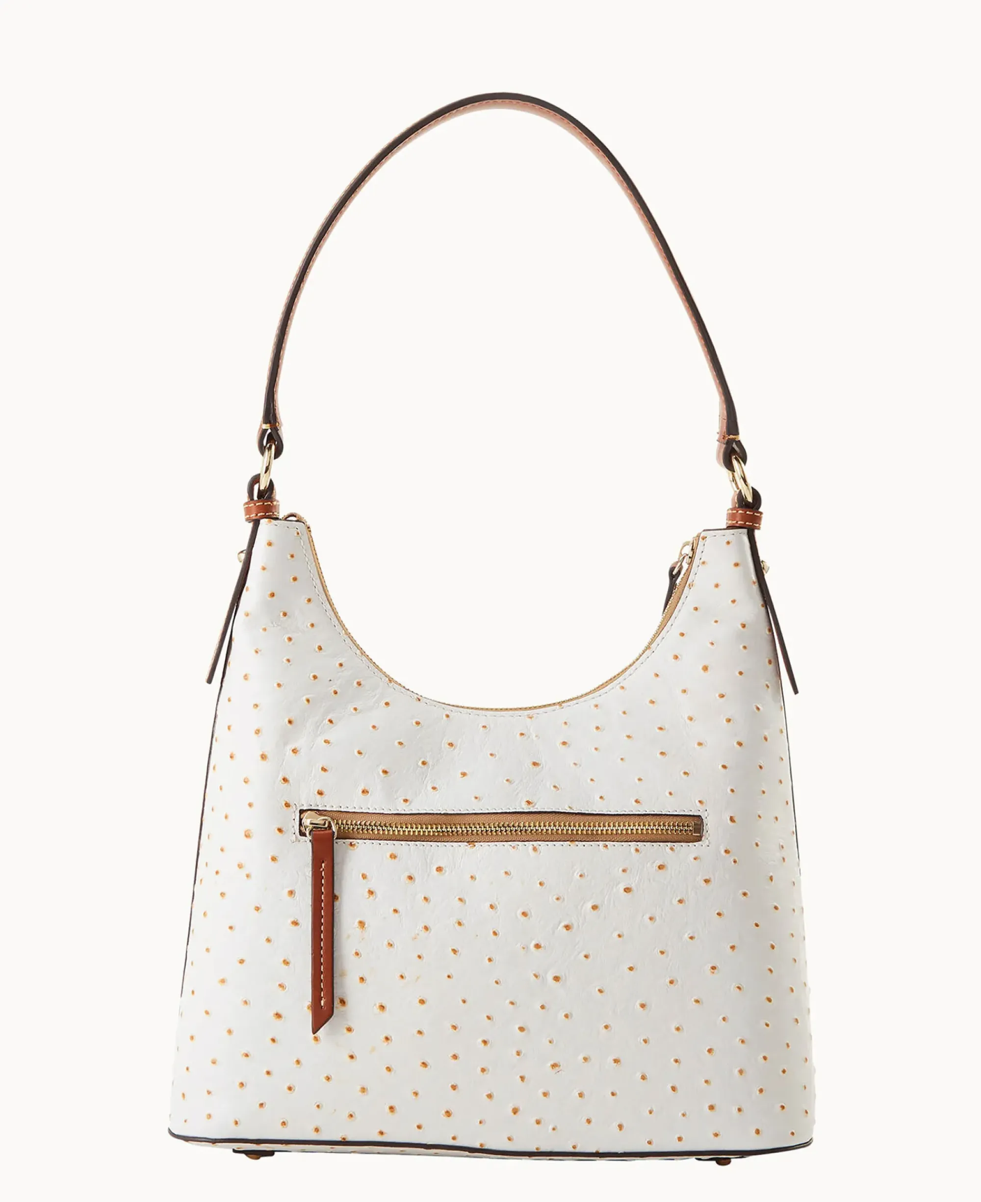 Dooney & Bourke Exotic Leather|Shoulder Bags<Ostrich Hobo Bone