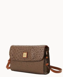 Dooney & Bourke Grab and Go|Clutches<Ostrich Lacey Clutch Mushroom