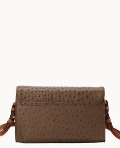 Dooney & Bourke Grab and Go|Clutches<Ostrich Lacey Clutch Mushroom