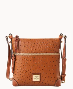 Dooney & Bourke Exotic Leather|Mini Bags<Ostrich Letter Carrier Caramel