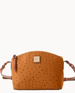 Dooney & Bourke Exotic Leather|Mini Bags<Ostrich Penny Crossbody Caramel
