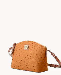 Dooney & Bourke Exotic Leather|Mini Bags<Ostrich Penny Crossbody Caramel
