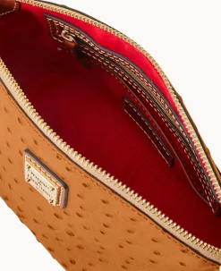 Dooney & Bourke Exotic Leather|Mini Bags<Ostrich Penny Crossbody Caramel