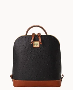 Dooney & Bourke Ready For the Getaway|Exotic Leather<Ostrich Pod Backpack Black