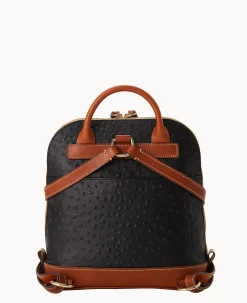 Dooney & Bourke Ready For the Getaway|Exotic Leather<Ostrich Pod Backpack Black
