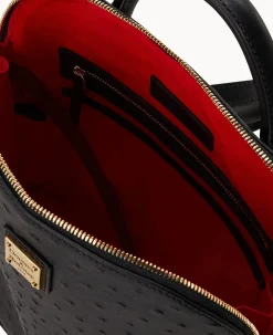 Dooney & Bourke Ready For the Getaway|Exotic Leather<Ostrich Pod Backpack Black