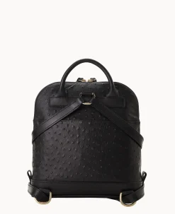 Dooney & Bourke Ready For the Getaway|Exotic Leather<Ostrich Pod Backpack Black
