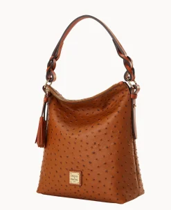 Dooney & Bourke Exotic Leather|Shoulder Bags<Ostrich Randy Caramel