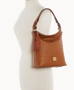 Dooney & Bourke Exotic Leather|Shoulder Bags<Ostrich Randy Caramel