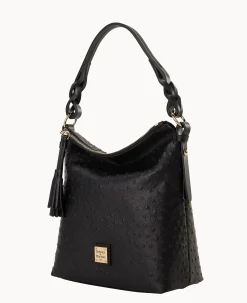 Dooney & Bourke Exotic Leather|Shoulder Bags<Ostrich Randy Black