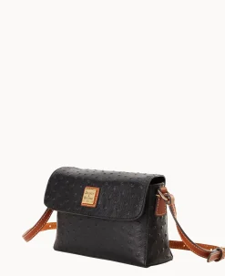 Dooney & Bourke Exotic Leather|Mini Bags<Ostrich Rena Crossbody Black